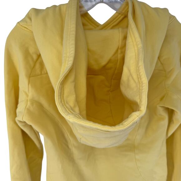 Buff Bunny Power Hoodie Size M Womens Yellow Pullover Gym Fitness BuffBunny Top - Picture 6 of 8